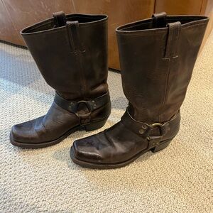 Women’s Frye Dark Brown Leather Cowboy & Western Boots